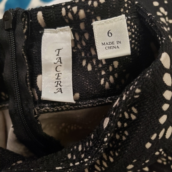 Tacera Short 19" Black Lace Skirt sz 6 - Picture 3 of 4